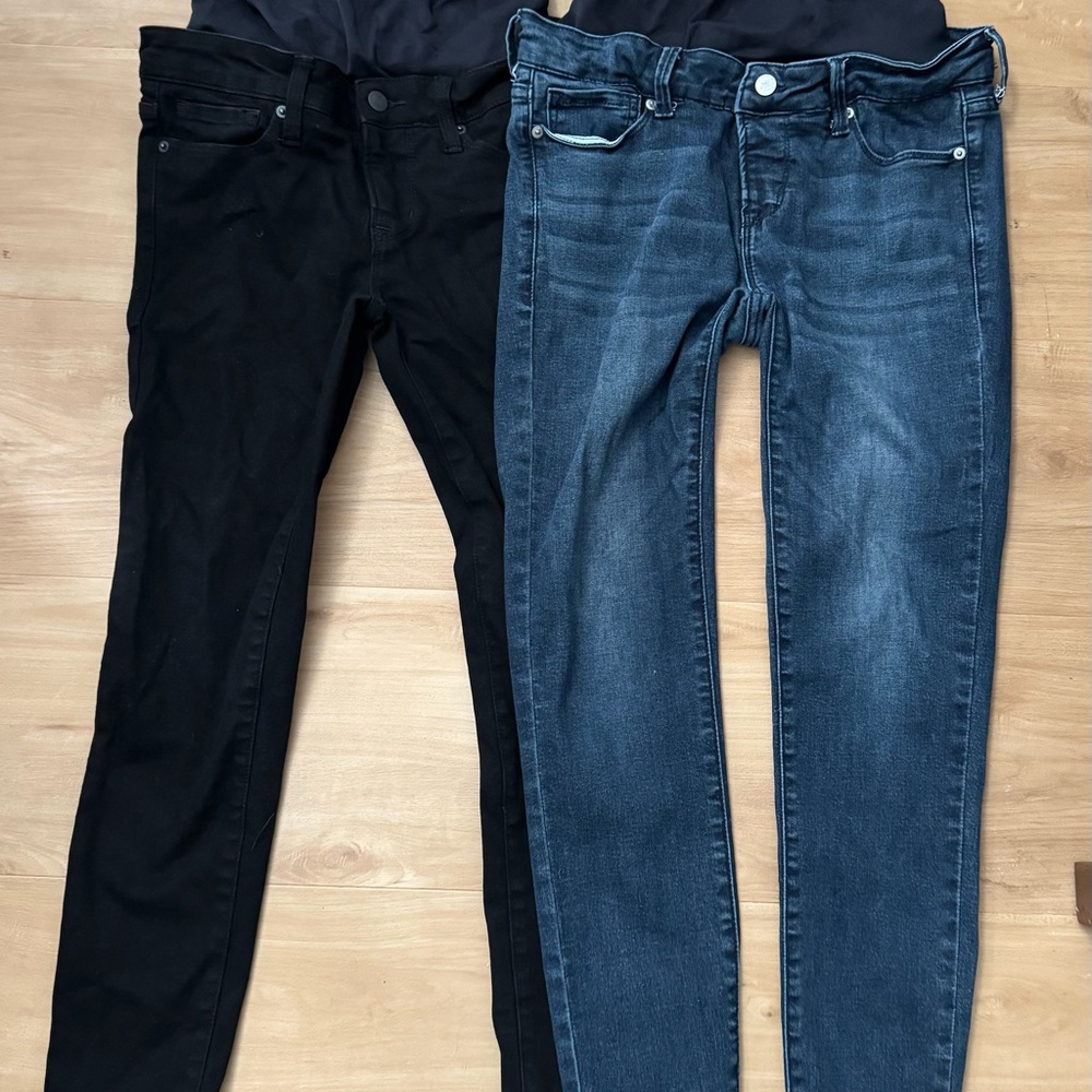 BLANQI Maternity Women's Skinny Jeans in Black and Blue